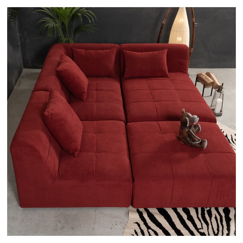 POGO CONCEPT BRONX SOFÁ MODULAR 5 PLAZAS BURDEOS TAKANAP