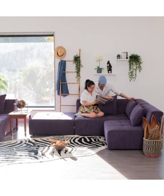 POGO CONCEPT BRONX SOFÁ MODULAR 5 PLAZAS MORADO TAKANAP