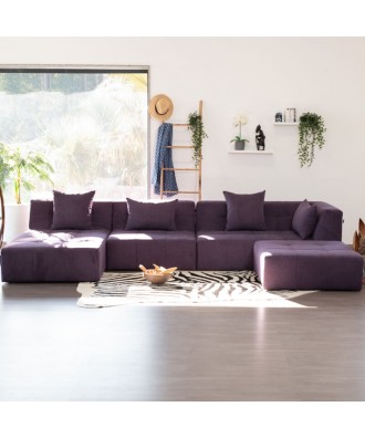 POGO CONCEPT BRONX SOFÁ MODULAR 5 PLAZAS MORADO TAKANAP