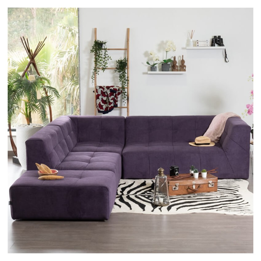 POGO BRONX SOFÁ MODULAR 5 PLAZAS MORADO TAKANAP