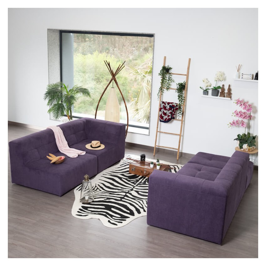 POGO BRONX SOFÁ MODULAR 5 PLAZAS MORADO TAKANAP