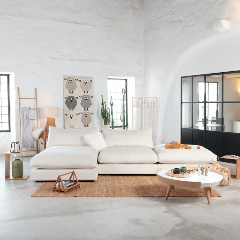 Fluffy Sofá Modular 5 plazas<span> – </span>Blanco