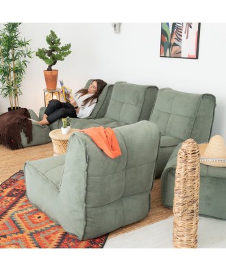 Nomad interior sofá modular verde oscuro Takanap