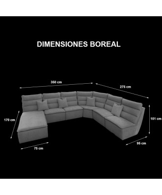 TAKANAP BOREAL Sofá panorámico 7 plazas