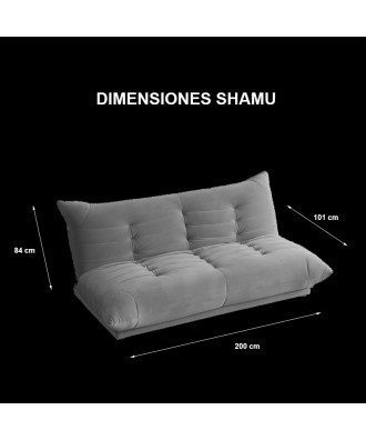 Dimensiones Sofá cama Shamu Takanap 2 plazas