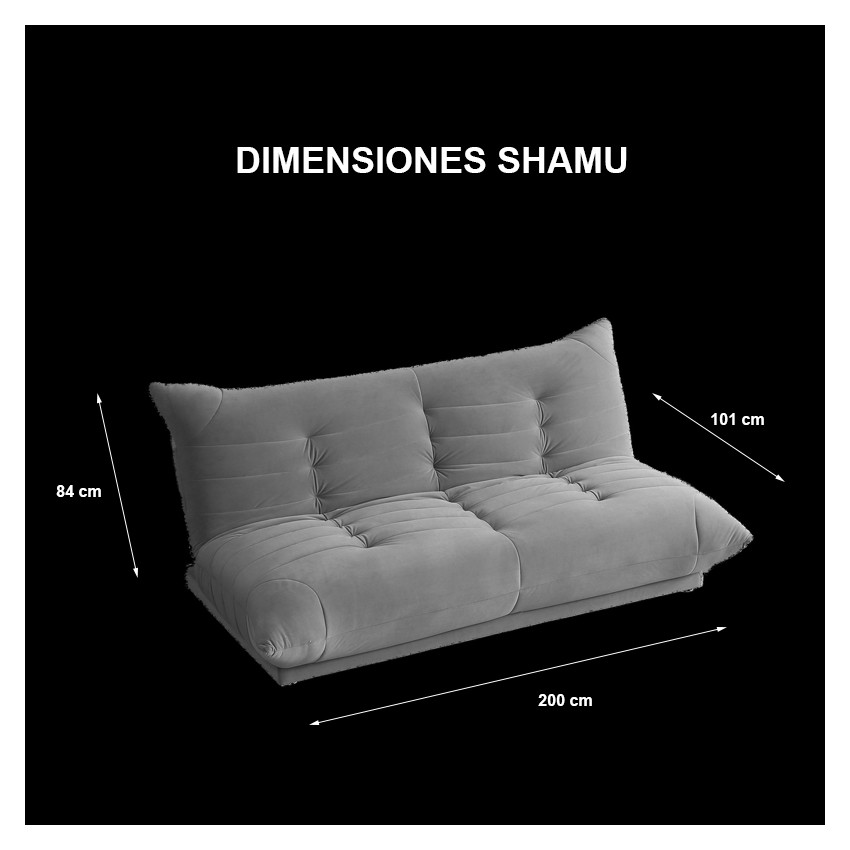 Dimensiones Sofá cama Shamu Takanap 2 plazas