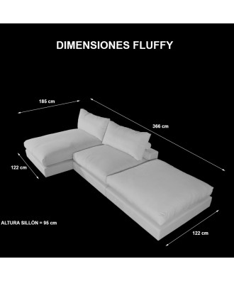 Fluffy Sofá modular 5 plazas Takanap