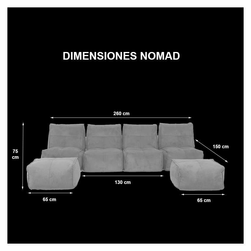 Nomad interior sofá modular  Takanap