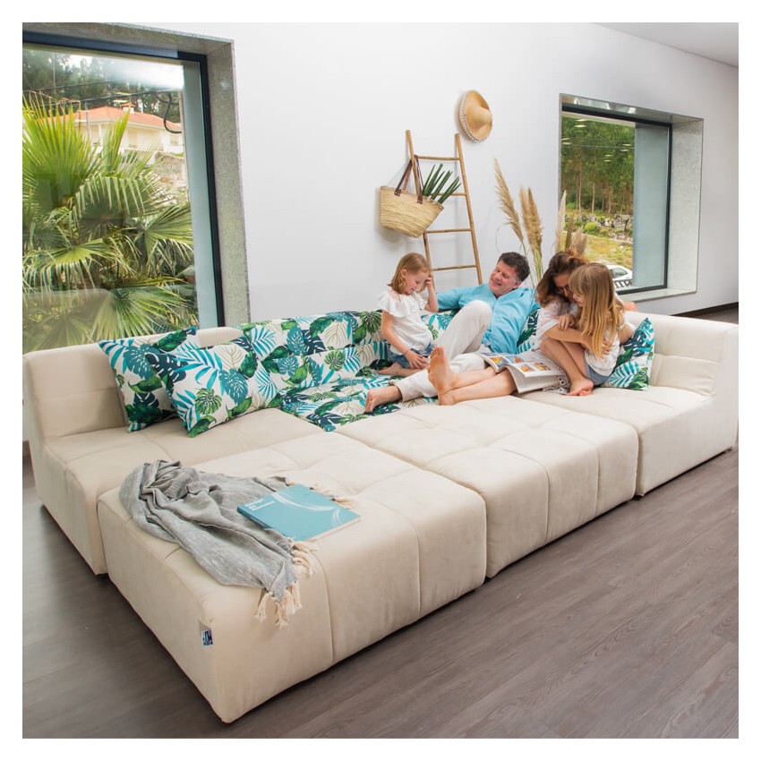 PANAMAX COUTURE SOFÁ MODULAR 7 PLAZAS BEIGE TAKANAP