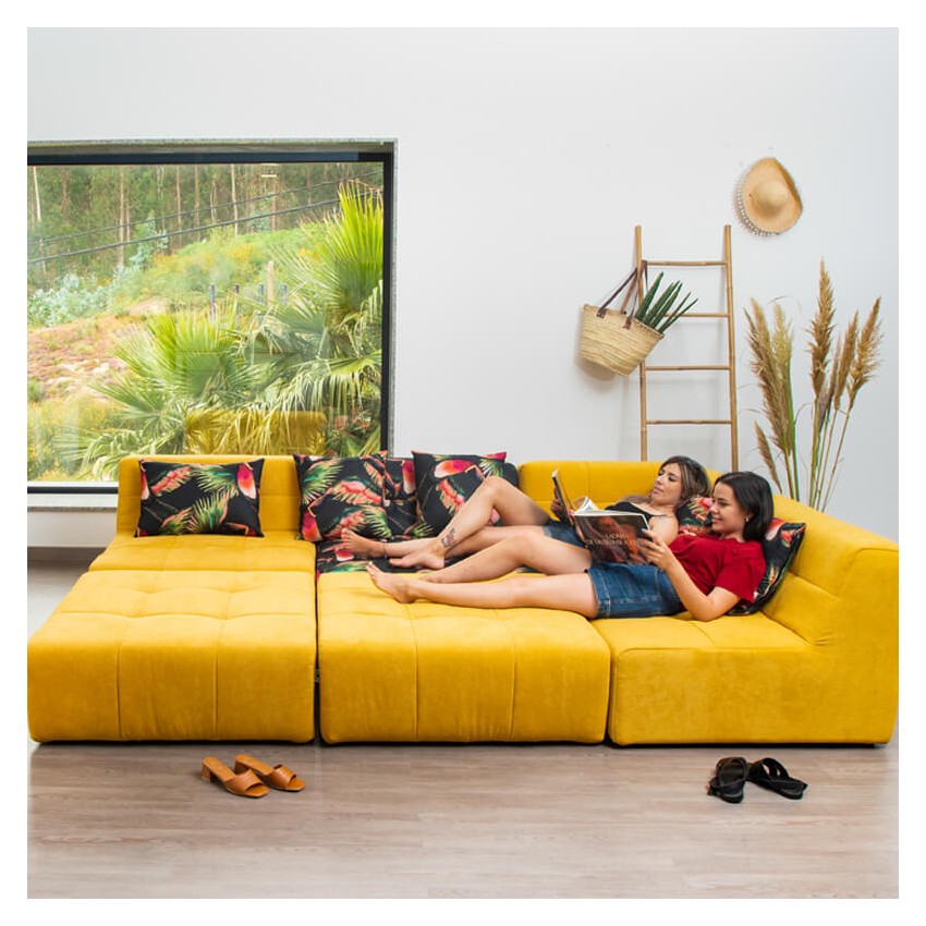 PANAMAX COUTURE SOFÁ MODULAR 7 PLAZAS AMARILLO TAKANAP